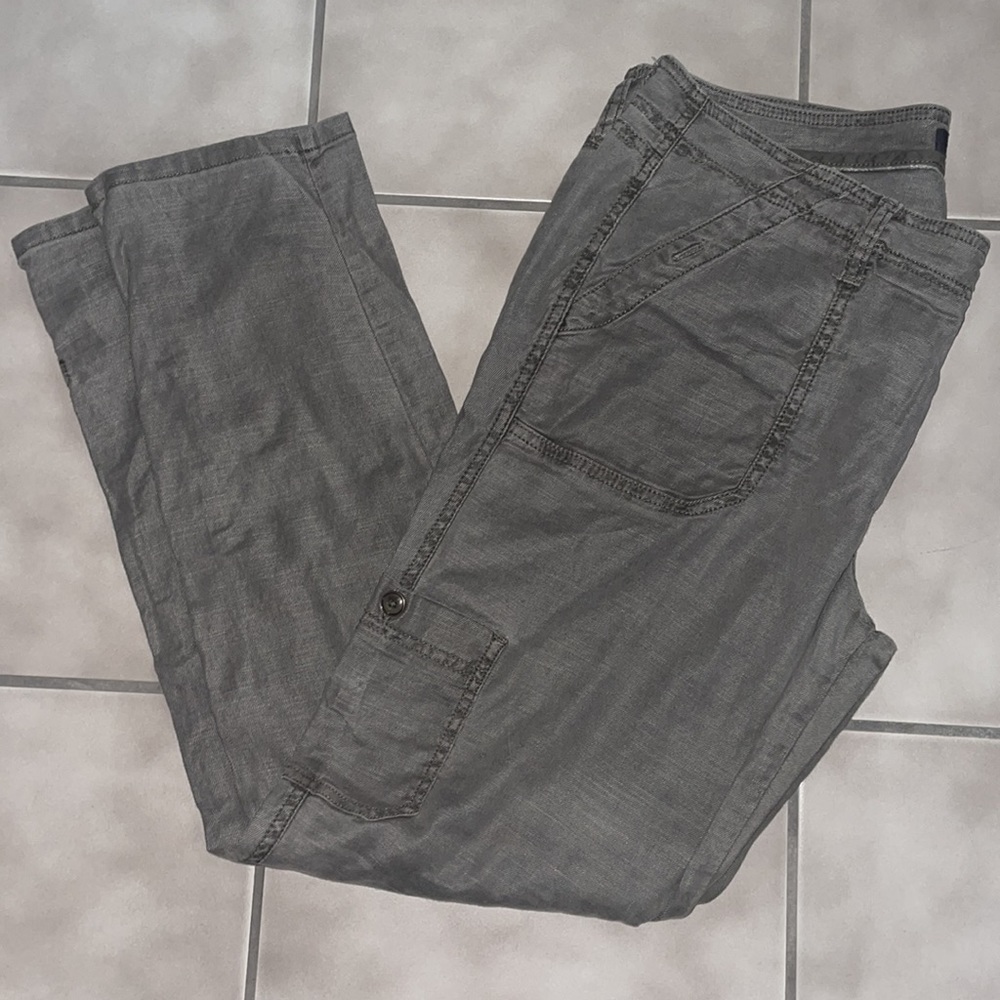Level 99 vinnie straight leg tencel linen cargo utility pants sz 31 stitch fix